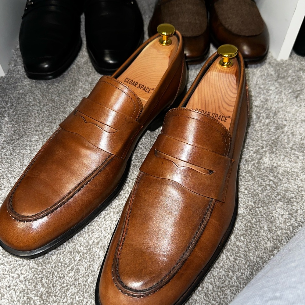 Bruno Magli Brown Leather Men's Loafers